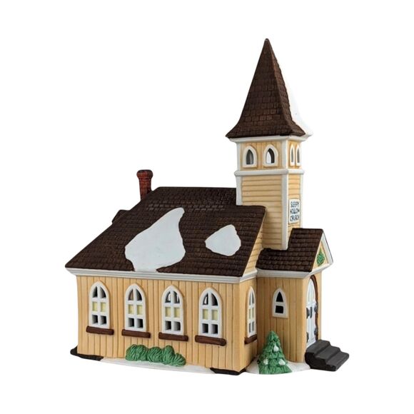 Vintage Sleepy Hollow Church: Dept 56 New England Village Lighted Building - Picture 3 of 8